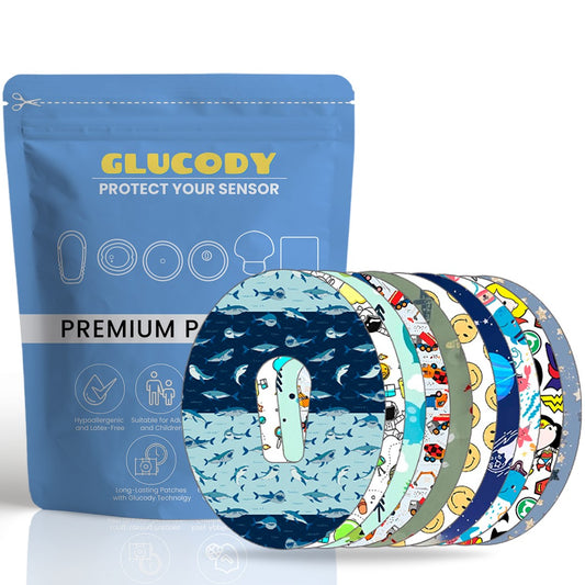 PARCHE PROTECTOR SENSOR DIABETES DEXCOM G6 10pc + 10 STICKERS "NIÑO"