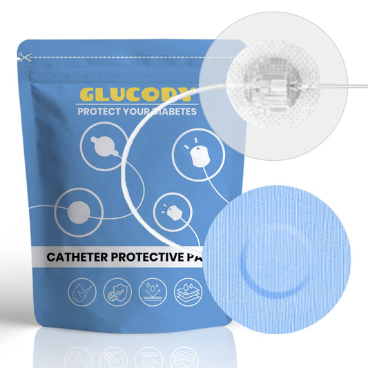 Insulin Pump Catheter Protectors, 20 Count | Compatible with all dual catheters | Blue