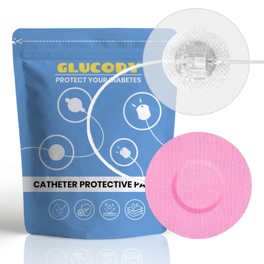 Insulin Pump Catheter Protectors, 20 Count | Compatible with all double catheters | Pink