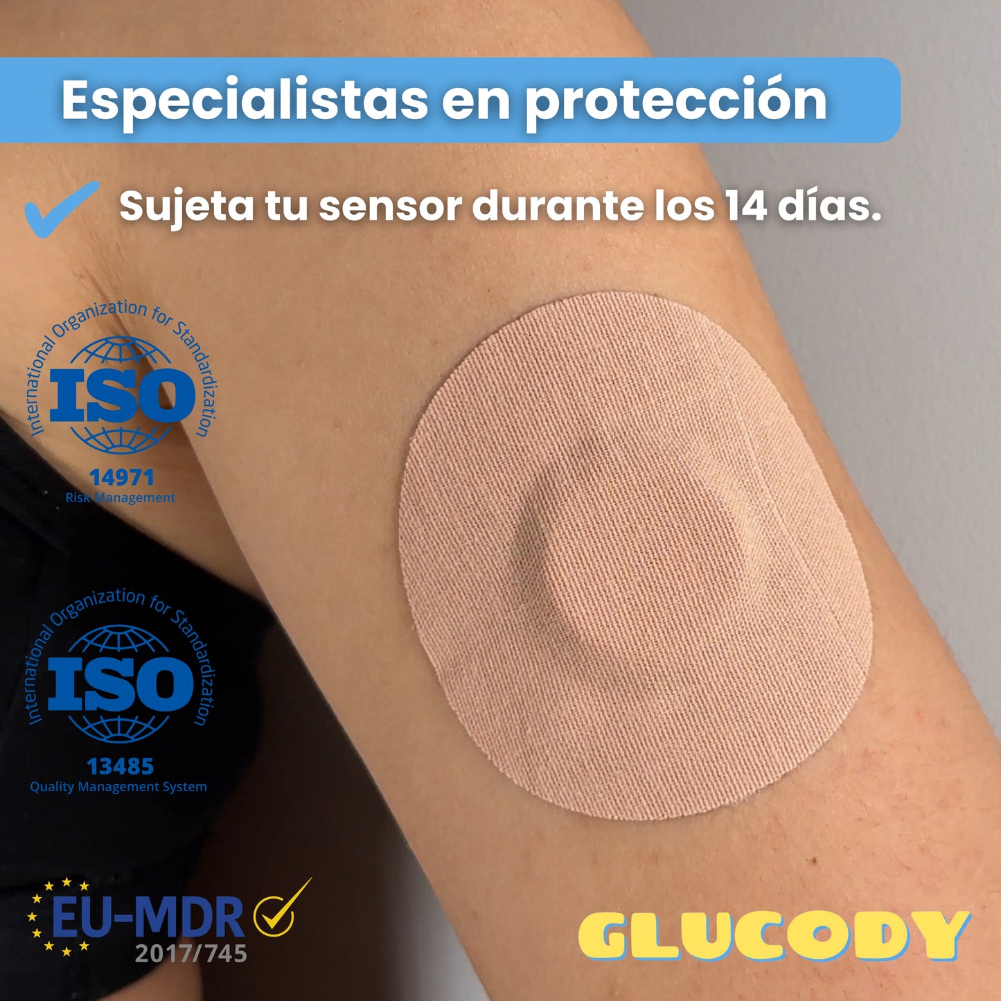 10pz PARCHE PROTETTIVO SENSORE DIABETE Marrone | Compatibile con tutti i sensori