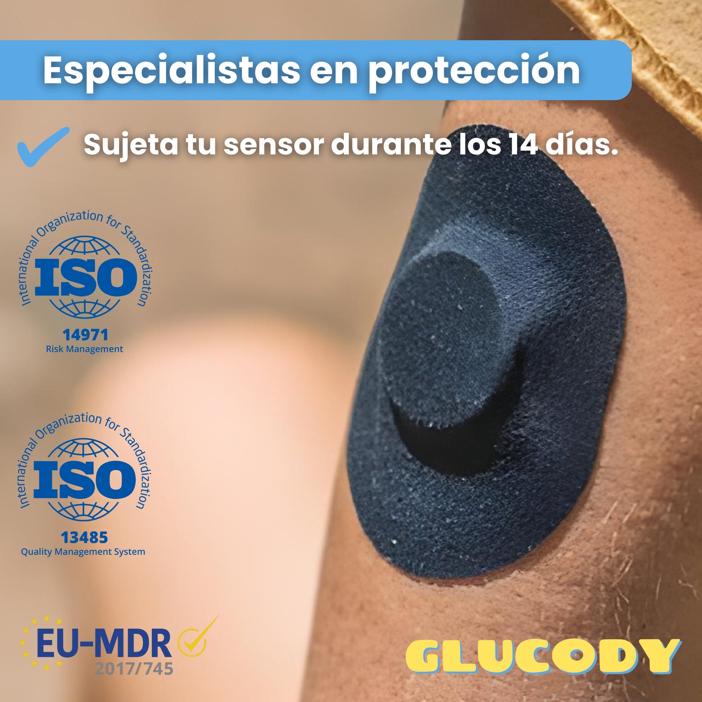 10pc BLACK PROTECTIVE PATCH FOR DIABETES SENSOR