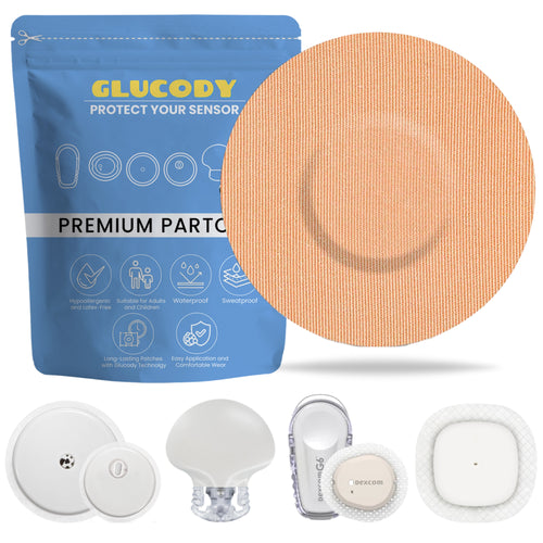 10-Pack Brown Diabetes Sensor Protector Patches | Compatible with all sensors