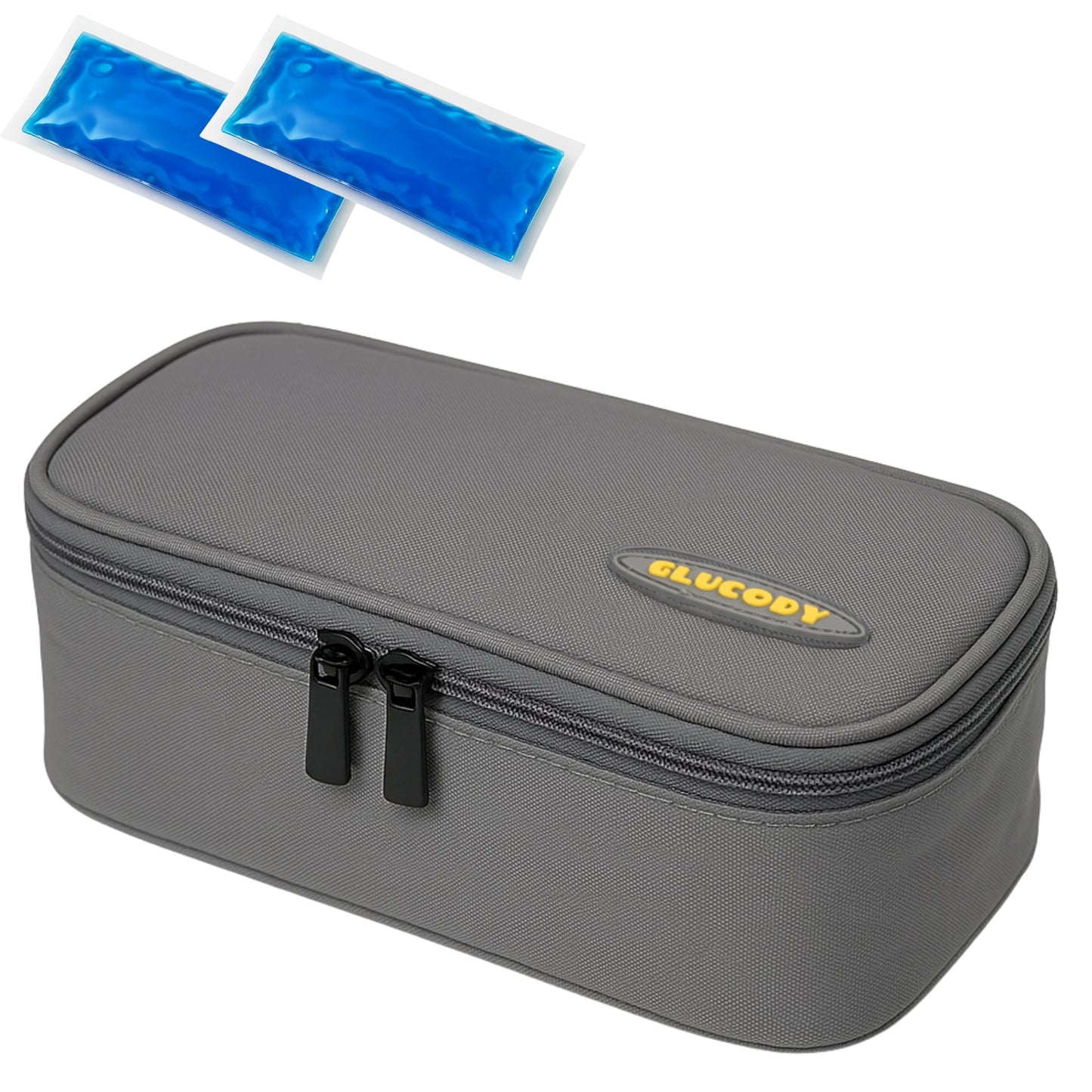 Portable Insulin Cooler GRAY + 2 COOLING GELS