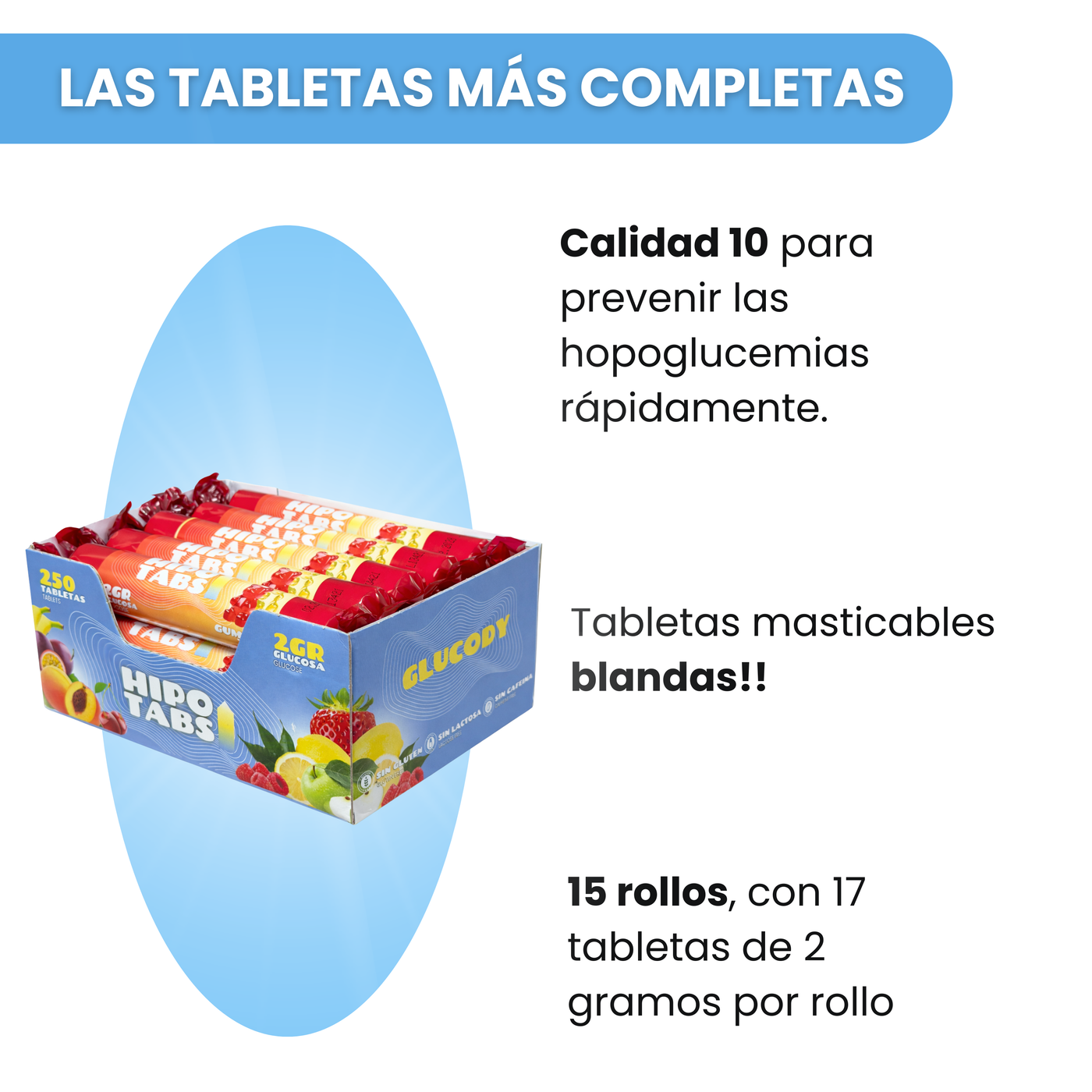255 pastiglie di glucosio 2g gummies | Confezione da 500g