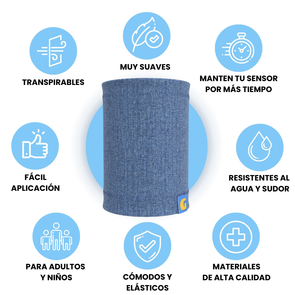 DIABETES SENSOR PROTECTIVE WRISTBAND "NAVY BLUE"