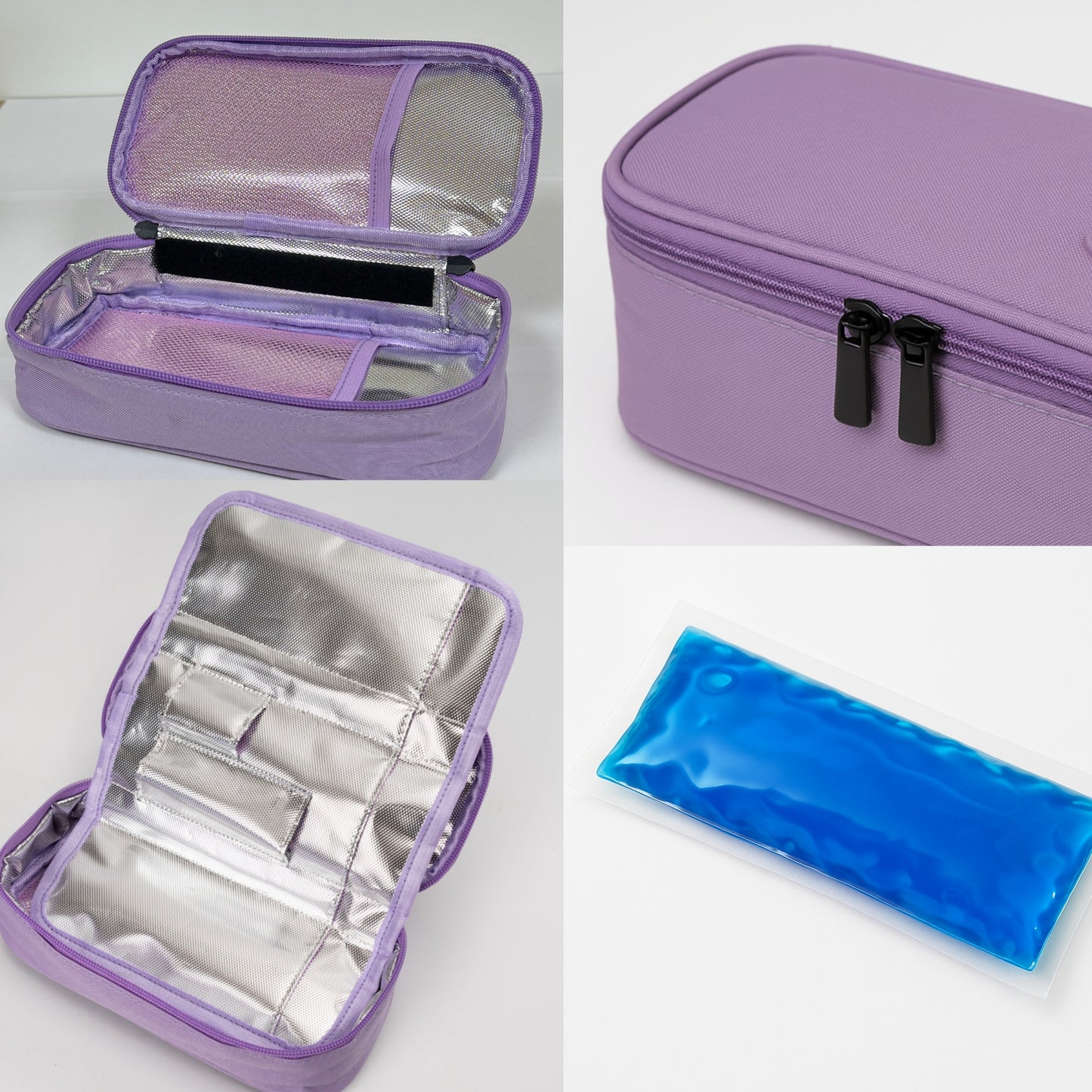 Nevera Insulina Portátil MORADO + 2 GELES ENFRIADORES