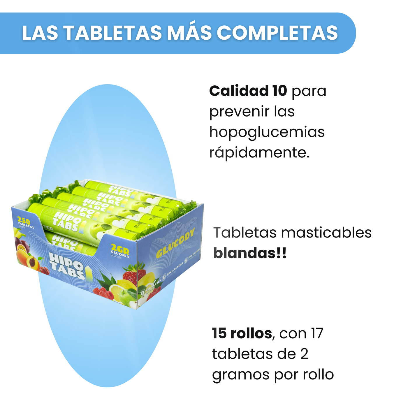 255 pastiglie di glucosio 2g mela | Confezione da 500g