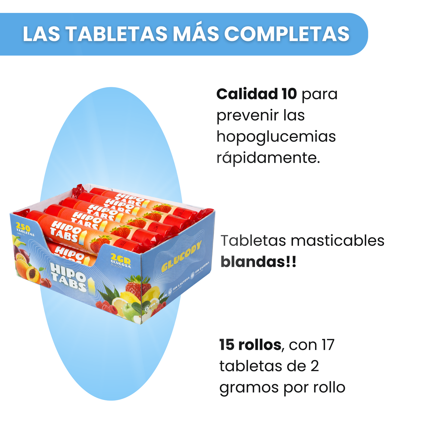 255 PASTILLAS DE GLUCOSA 2G FRESA | Caja de 500g