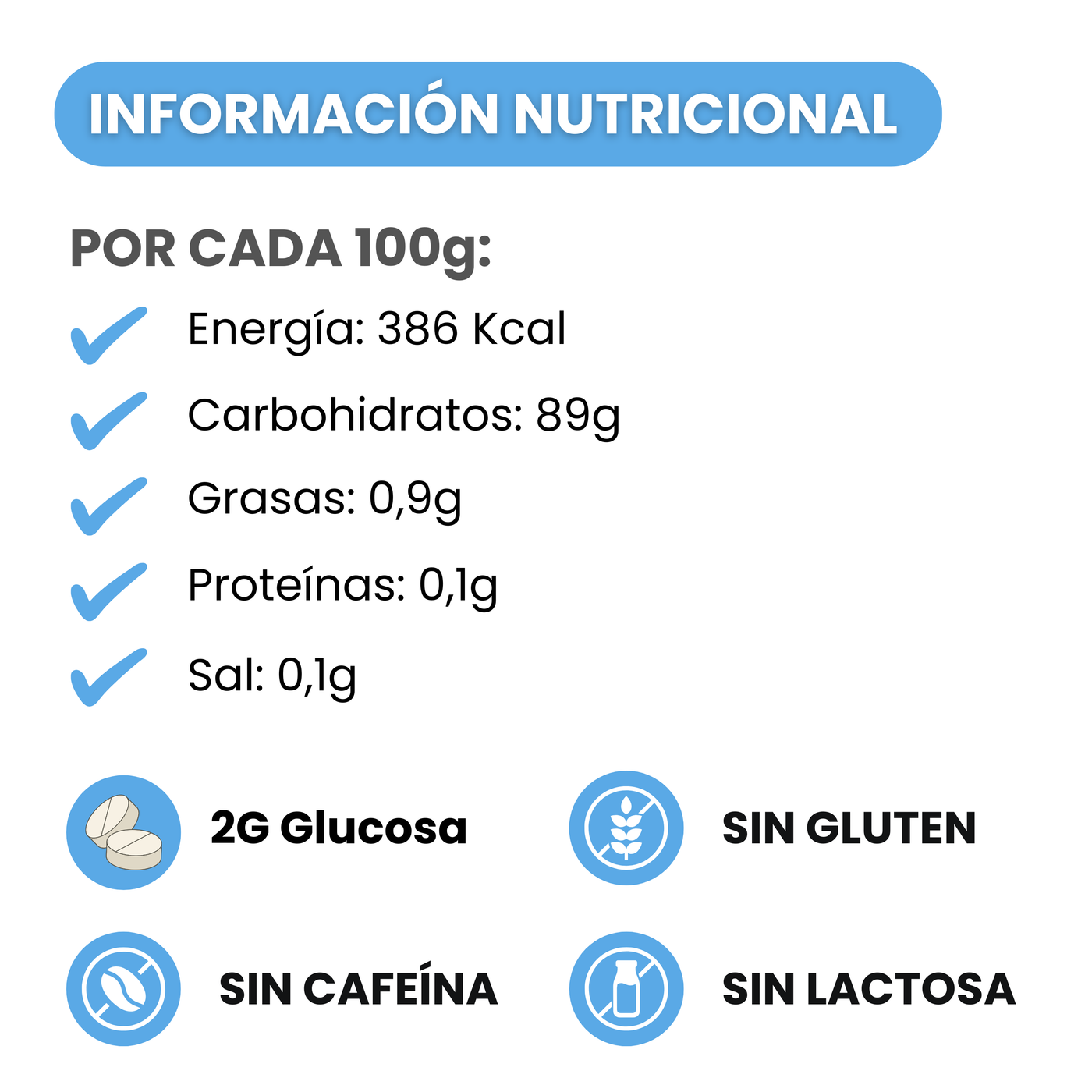 255 pastiglie di glucosio 2g gummies | Confezione da 500g