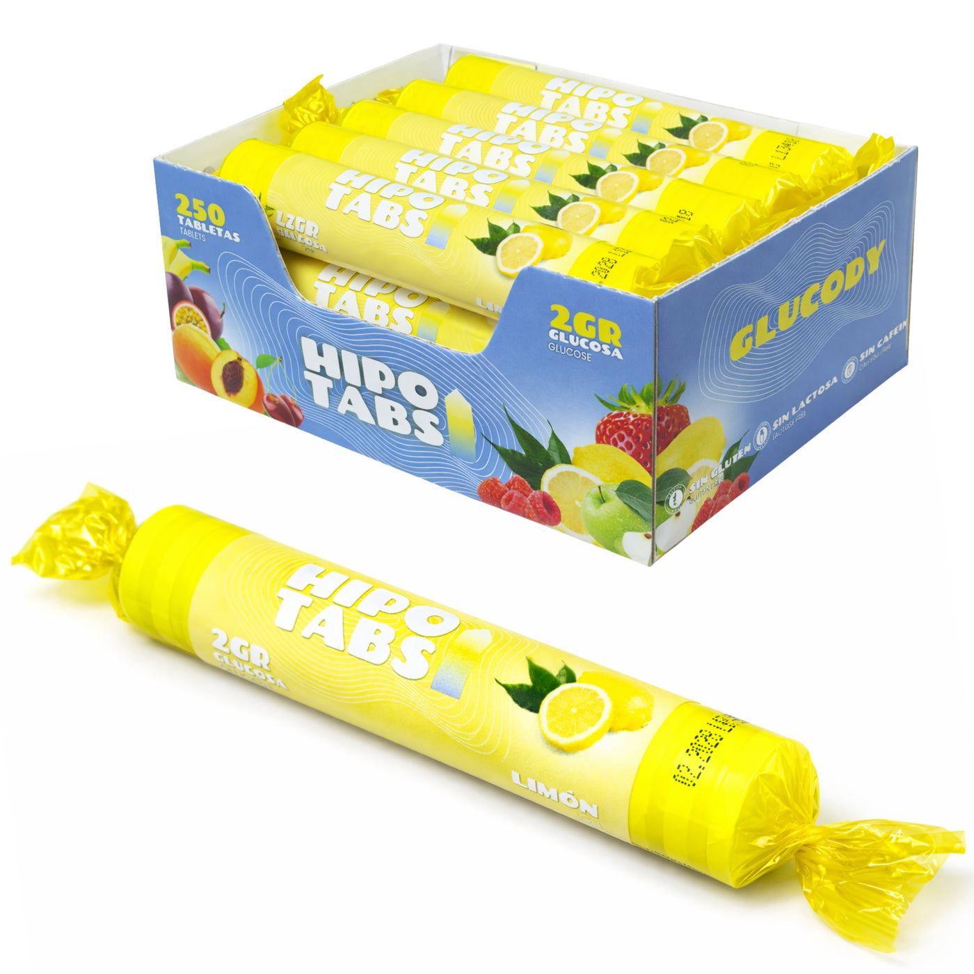 255 pastiglie di glucosio 2g limone | Confezione da 500g