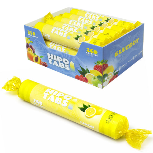 250 GLUCOSE TABLETS 2G LEMON | 500g of Tablets + Dispenser