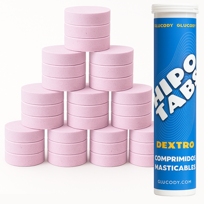 250 PASTILLAS DE GLUCOSA 2G FRESA | 500g de Pastillas + Dispensador