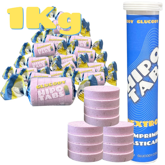 PASTILLAS DE GLUCOSA 2G FRESA | 1Kg de 500 Pastillas + Dispensador