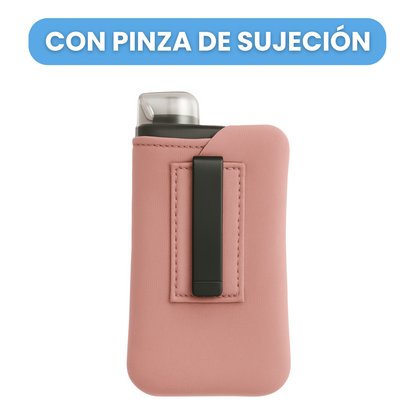 Funda bomba insulina Ypsopump MARRÓN | PINZA INCORPORADA