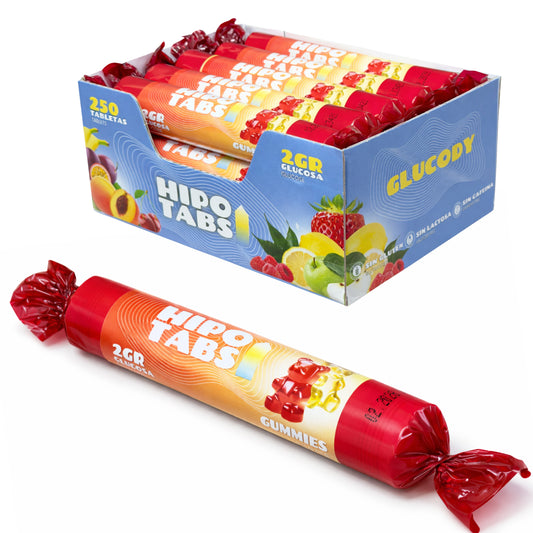 250 2 g Erdbeer-Glukosetabletten | 500 g Tabletten + Spender