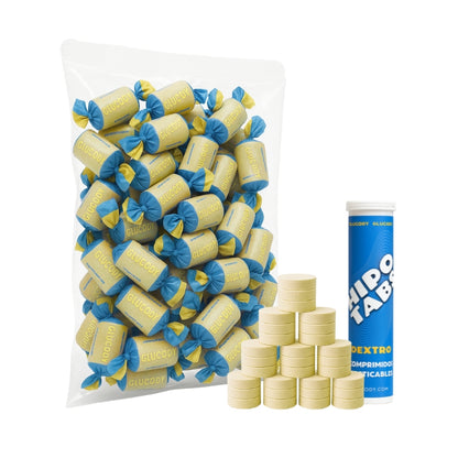 250 PASTILLAS DE GLUCOSA 2G LIMÓN | 500g de Pastillas + Dispensador