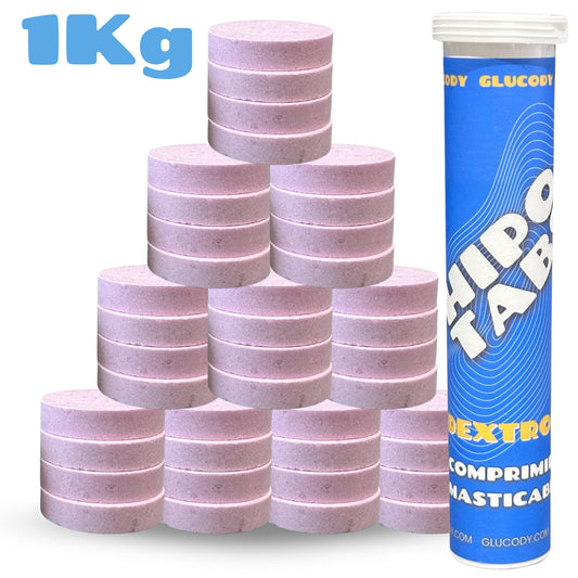 PASTILLAS DE GLUCOSA 2G FRESA | 1Kg de 500 Pastillas + Dispensador