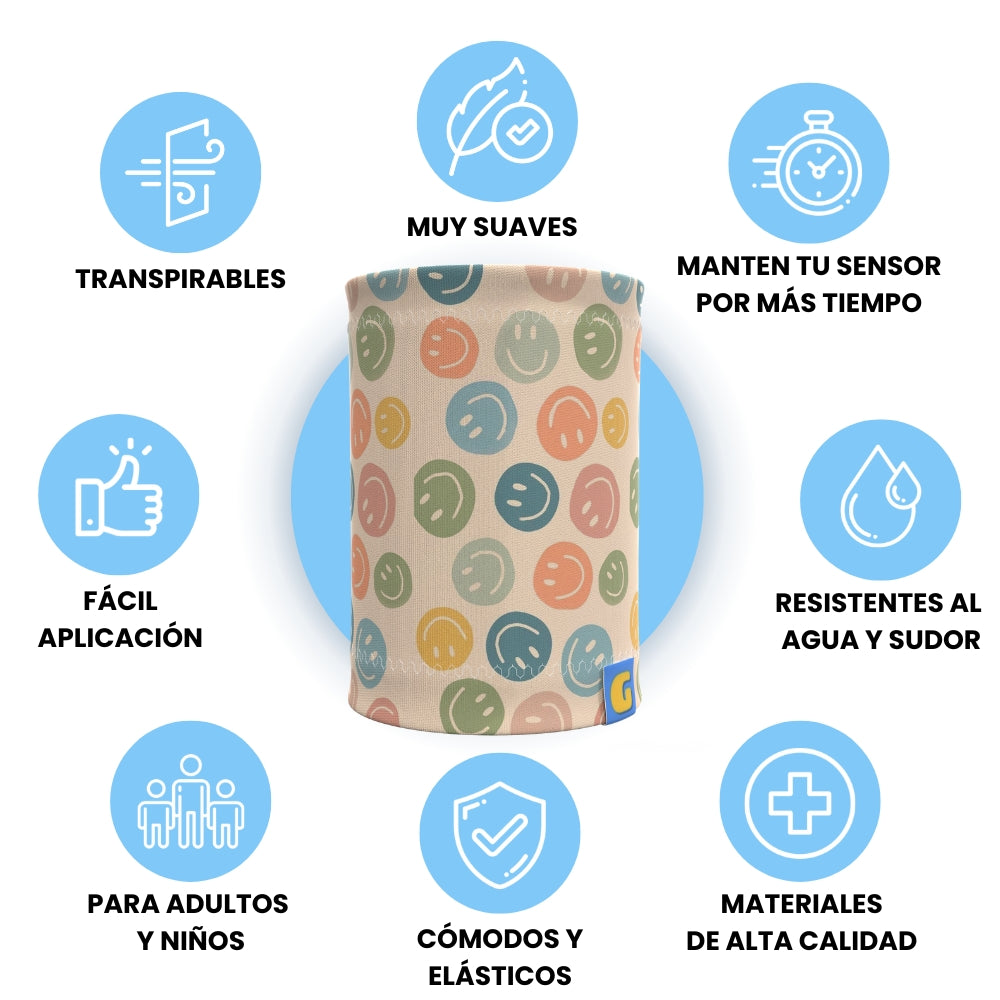 DIABETES SENSOR PROTECTIVE WRISTBAND "MULTI SMILE"