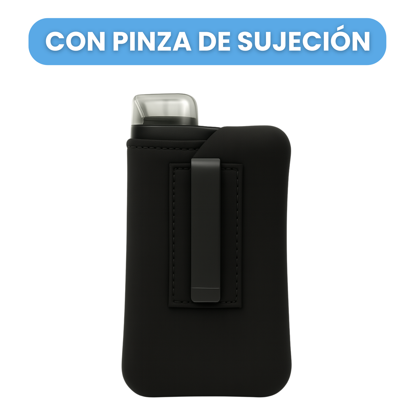 Funda bomba insulina Ypsopump NEGRO | PINZA INCORPORADA