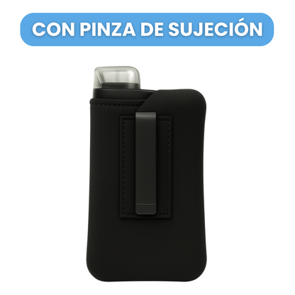 Funda bomba insulina Ypsopump NEGRO | PINZA INCORPORADA