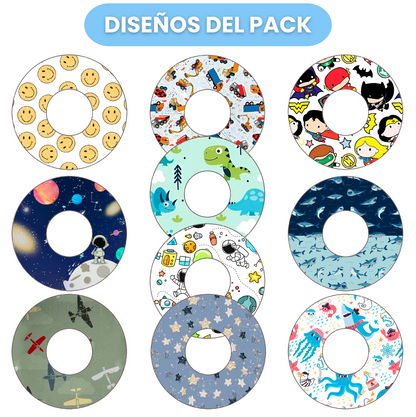 DEXCOM G6 PRINTED PATCH 10pc + 10 MATCHING STICKERS