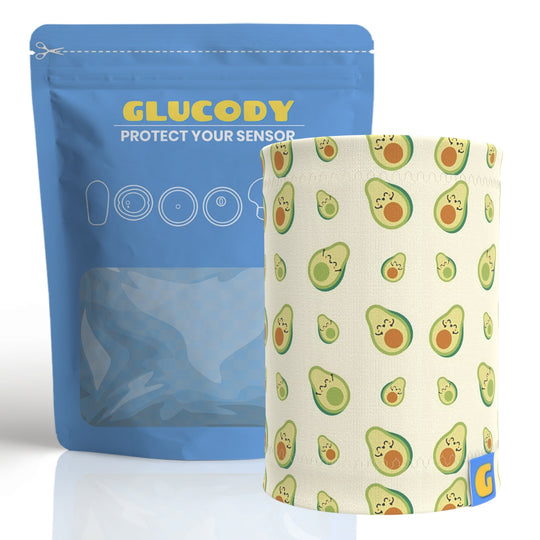 DIABETES SENSOR PROTECTIVE WRISTBAND "AVOCADOS"