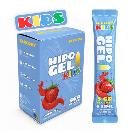 GEL DE GLICOSE PARA CRIANÇAS 5gr | CAIXA DE 30 SAQUETAS DE ABSORÇÃO RÁPIDA