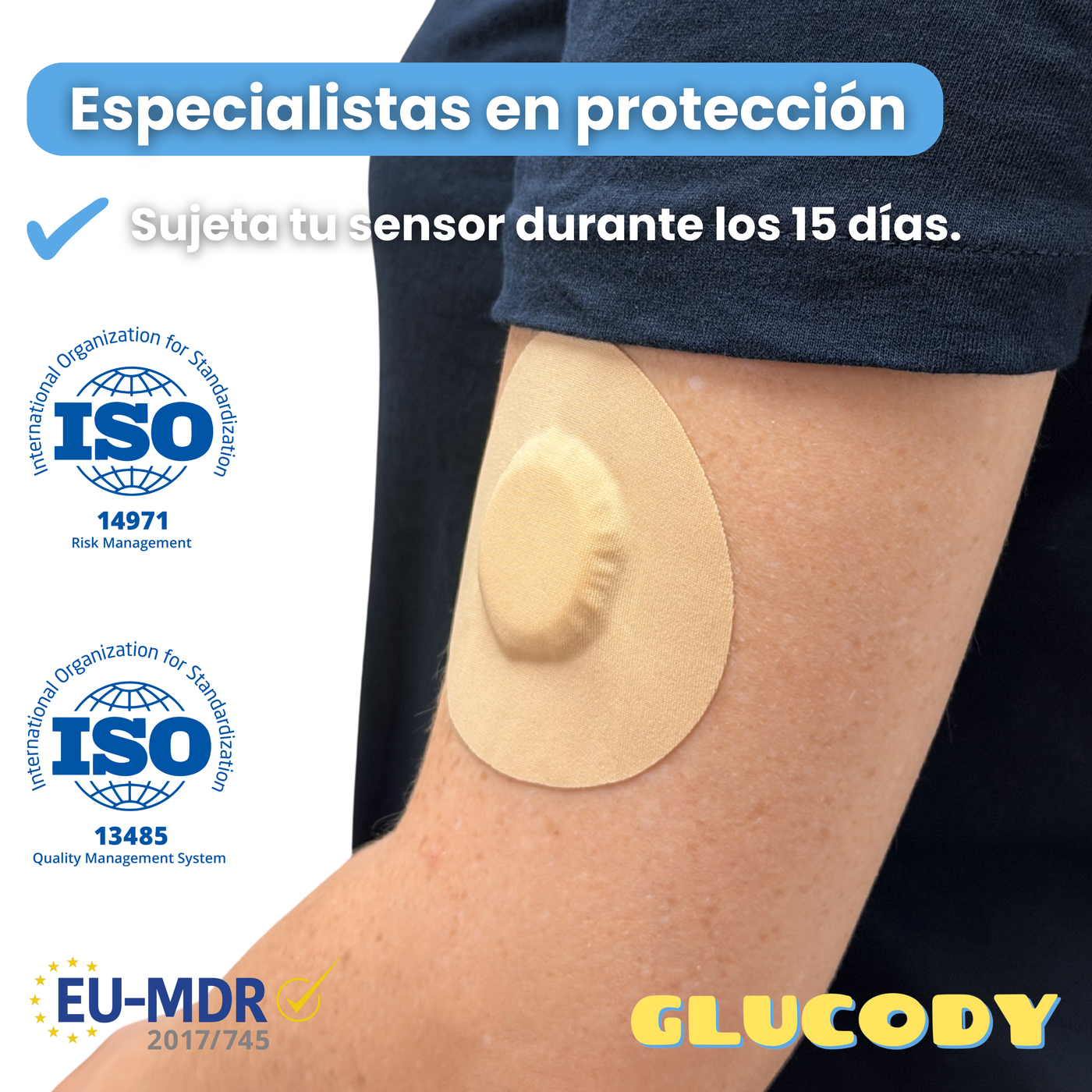 10un PENSO PROTETOR SENSOR DIABETES Castanho