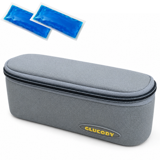 Portable Insulin Cooler GRAY + 2 Cooling Gels