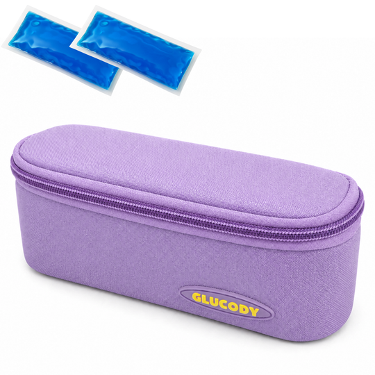 Portable Insulin Cooler PURPLE + 2 Cooling Gels