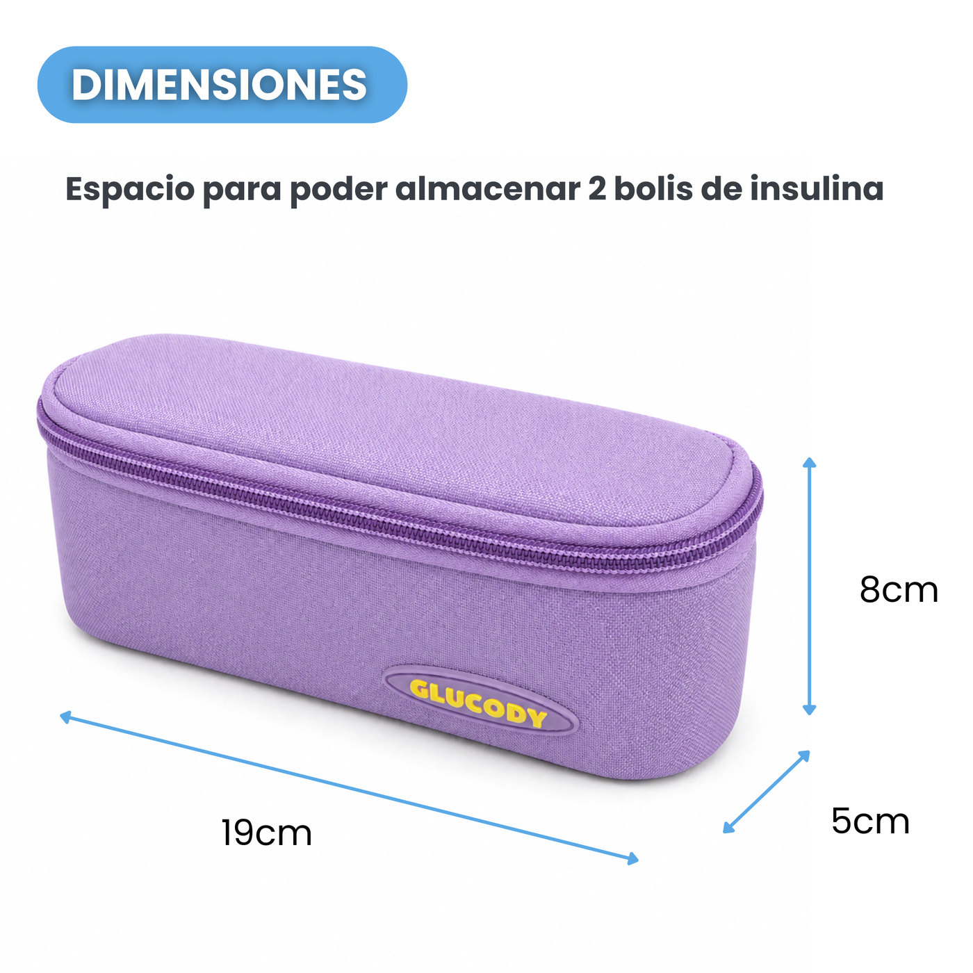 Portable Insulin Cooler PURPLE + 2 Cooling Gels