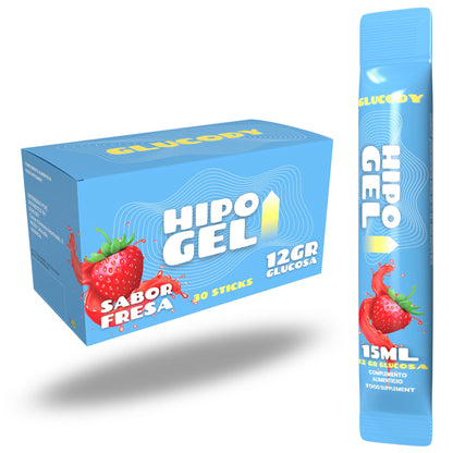 GEL DE GLUCOSA 12gr | Caja de 30 SOBRES de absorción rápida para hipoglucemias